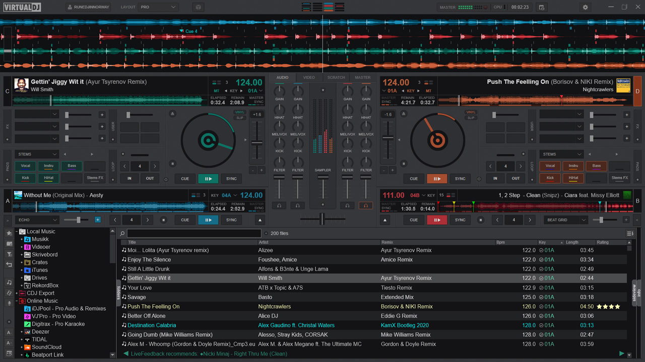 VirtualDJ software interface